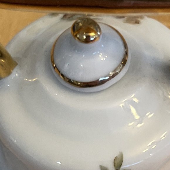 Limoges France Miniature Teapot Teeny Tiny Tea Pot Courting Couple Porcelain - Picture 5 of 11